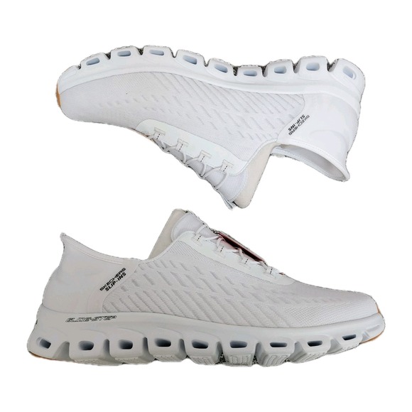 Skechers Hands Free Slip-In Glide Step Tranquility White Sneakers Womens Sz 12W - Picture 7 of 11